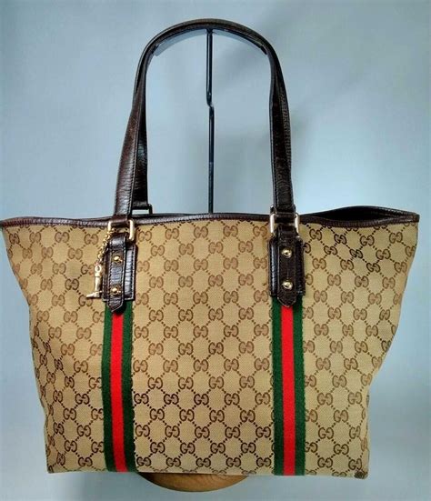 gucci monogram fabric tote|authentic Gucci tote bag.